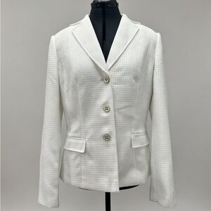 Ladies NYP Pure White Textured Blazer 12